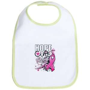  Baby Bib Kiwi Cancer Hope for a Cure   Pink Ribbon 