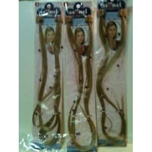  3 packs Scunci Jeweled Clip In Hair Strands Color BLONDE 