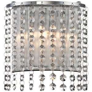    Possini Euro Silver and Bead 7 High Wall Sconce