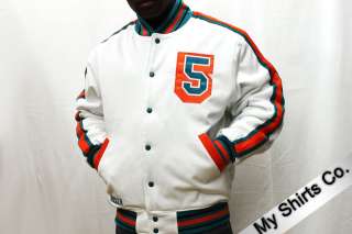 Rucker 5 SB Team Jacket White Orange Teal M  