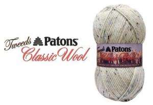 Patons CLASSIC WOOL TWEED Knitting Crocheting Yarn  
