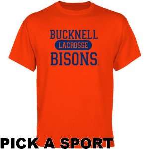  Bucknell Bison Custom Sport T shirt   Orange   Sports 
