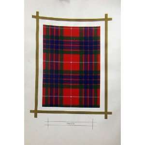  Scottish Highlands Clan Fraser Tartan Red Blue Green
