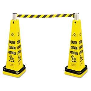 Yellow   Sold As 1 Each   Stacking, four sided, yellow safety cone 