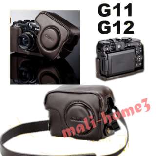 Leather Camera Case Bag Protector Pouch for Canon Powershot G12  