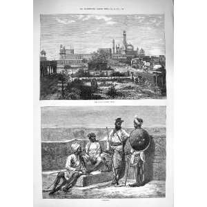  1876 Jumna Musjid Delhi India Rajpots Weapons War