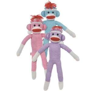  Schylling Purple Sock Monkey Stuffed Toy Toys & Games