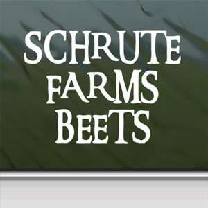  Schrute Farms Beets White Sticker Car Vinyl Window Laptop 