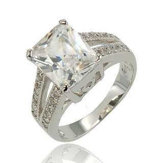   Cz Cubic Zirconia 925 Sterling Silver Wedding/Engagement Ring  