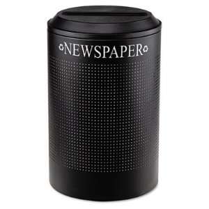  Silhouette Paper Recycling Receptacle, Steel, Round, 26 