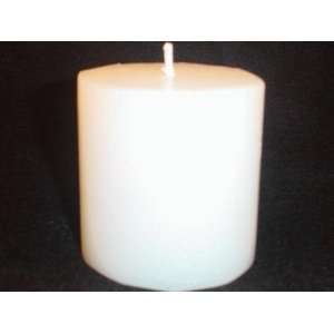    48 Pure White 3x3 Unscented Pillar Candles