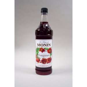 Monin Pomegranate FS 1 L   3 Bottles  Grocery & Gourmet 