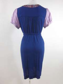 CUSTO Purple Metallic Short Sleeve Dress Tunic Sz 3  
