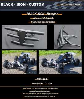 BLACK IRON   Custom Front Bumper HPI BAJA 5B 5B 2.0 5B SS black  