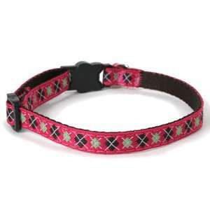  Argyle Cat Collar  CHOCOLATE