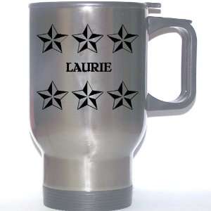  Personal Name Gift   LAURIE Stainless Steel Mug (black 