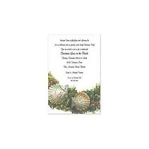  Scallop Wreath Invitation Holiday Invitations Health 