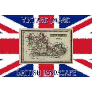   Greetings Card British Landscape Berkshire Daltons Map