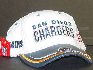 NFL Leather Hat, San Diego Chargers (White) NEW  