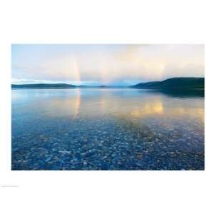  Reflection of a rainbow in a lake, Lake Khovsgol, Sayan 