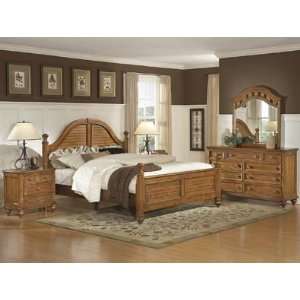  Wynwood Hadley Pointe Poster Bed in Honey Pine Finish 