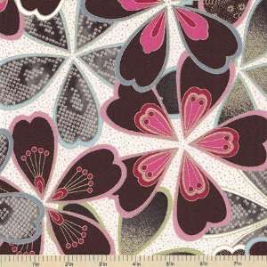  Satsuki Overlapping Floral Cotton Fabric   Vintage