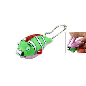  Green Fish Shaped Nail Manicure Clipper with Keychain 