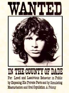 Jim Morrison Wanted Concert Banner 3x5 Dade County  