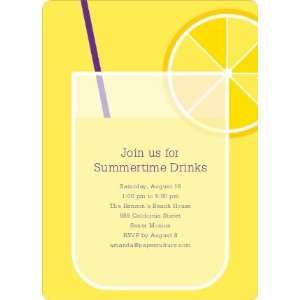 Lemonade Stand Party Invitations