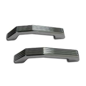 AutoXccessory Chrome Plated Billet Hood Pull Handles   Ball Milled 