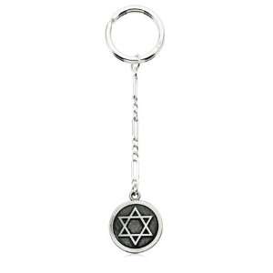  Star of David Key Chain in Sterling Silver Everything 