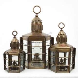 Antique Brass Clipper Ships Oil Lantern 13 Lantern  