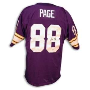  Alan Page Signed Vikings NFL t/b Purple Jersey Everything 