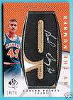 BRAD DAUGHERTY 2007/08 SP AUTHENTIC BY THE NUMBERS AUTO