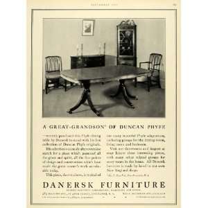  1928 Ad Phyfe Dining Table Danersk Furniture Erskine Danforth 