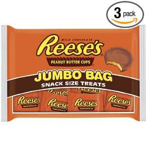 Reeses Halloween Peanut Butter Cups, Snack Size, 19.5 Ounce Bags 