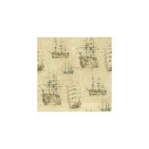 Sailing Ships Charcoal Wallpaper in For Men Only