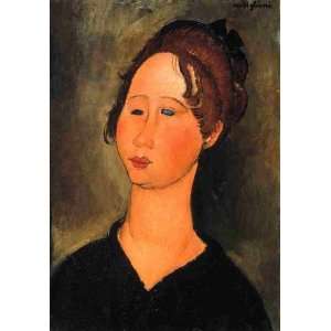  Oil Painting Burgundian Woman Amedeo Modigliani Hand 