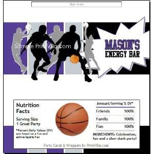  Sacramento Kings Colored Basketball Candy Bar Wrapper 