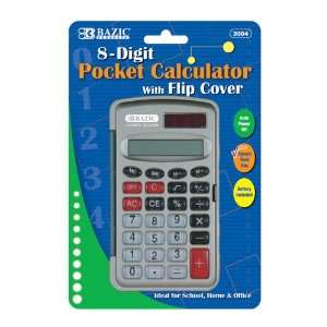  Pocket Size Calculator with Flip Cover (Case of 144)