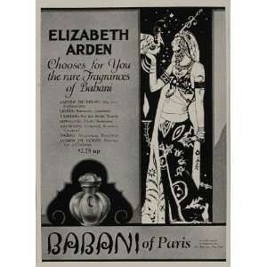  1923 Ad Elizabeth Arden Babani Perfume Fragrance RARE 