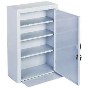 43 MD White Cold Rolled Steel Medicine Storage Cabinet with Metal Door 