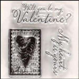  Studio G Clear Stamps Musical Valentine Fabric By The Package Arts 