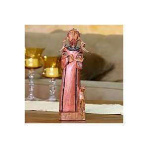   NOVICA Pinewood sculpture, Saint Francis of Assisi