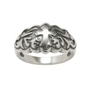  Sterling Silver Celtic Ring with Cross, Size 7 Jewelry