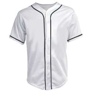  Button Custom Baseball Jerseys 54 WHITE/BLACK AXL