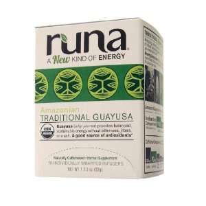 Runa  Guayusa Traditional Box, 1.13 Ounce  Grocery 