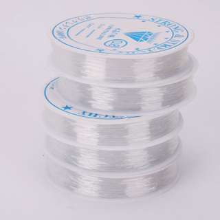 Fashion Popular 5PCS Roll White Elastic Beading Cord Wire Thread 