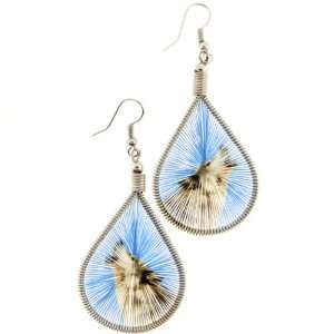  Colorful Handcrafted Earrings with Howling Wolf Image and 