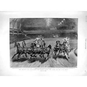  1898 Chariot Race Barnum BaileyS Show Horses Olympia 